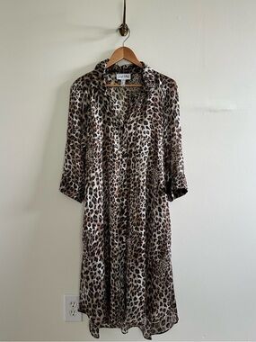 Joseph Ribkoff Leopard print sheer coverup- 8